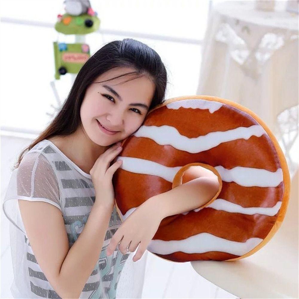 Pillow  Cover Chocolates Donut Sofa Donut Plush Toy Seat Cushion Pillow Doughnut Donut Stuffed Toys