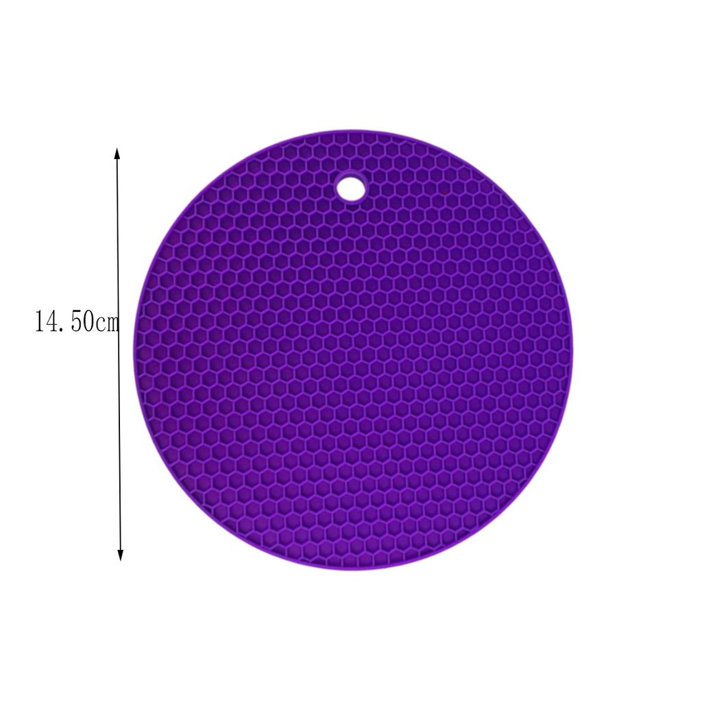 Round Heat Resistant Silicone Mat Drink Cup Coasters Insulation Non Slip Pot Holder Thicken Table Placemat Kitchen Accessories