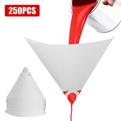 Paint Filter Purifying Straining Cup Funnel 100 Mesh 200 Pcs Disposable Paper Filters Conical Nylon Micron Papers