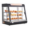 3-Tier Commercial Food Warmer Display, 1200W Food Display Warmer with LED Light, Top Storage and Adjustable Shelves, 30-85 Steam Heating, 106Qt/100L