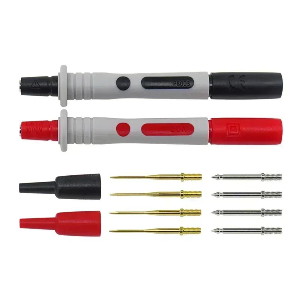 

Мультиметрові щупи P8003 зі змінними золотими голками для точного електричного тестування, включаючи напругу та струм China Mainland