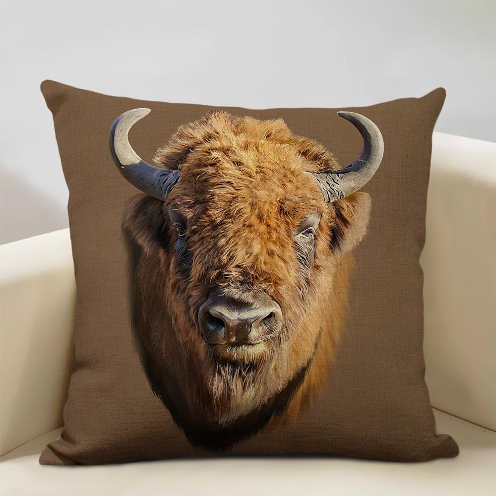 Animal Series Cushion Cover Nice Cow Sofa Decorative Pillow Cover Custom Pillow Case Outdoor Leisure Chair Waist Pillow Case