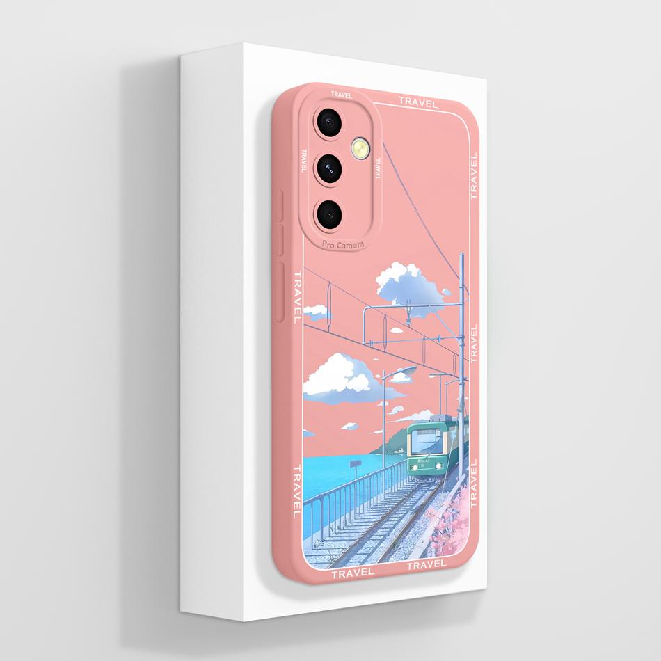 For Samsung Galaxy A54 5G Case Stylish Soft Liquid Silicone Full Protection Anti Drop Protector For Samsung A 54 Cover For Women