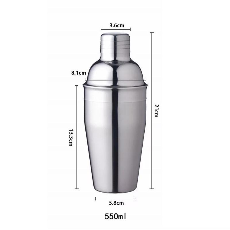 350/550/750ml Stainless Steel Cocktail Shaker Shaker for Cocktails Accessories Boston Style Shaker Party Bar Tools JBGJ01