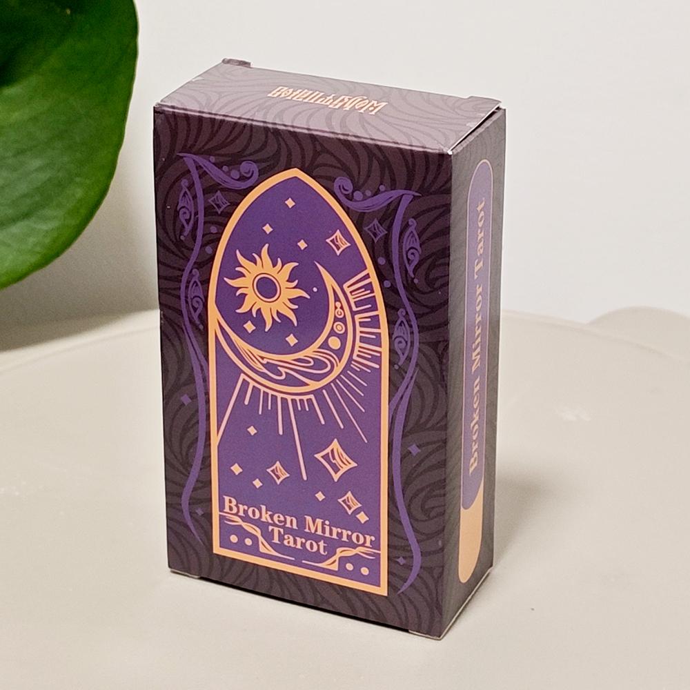 Broken Mirror Tarot Deck: 78 Cards Waite-Smith System, Unique Geometric Art for Beginners & Pros 10.3x6cm Travel Size