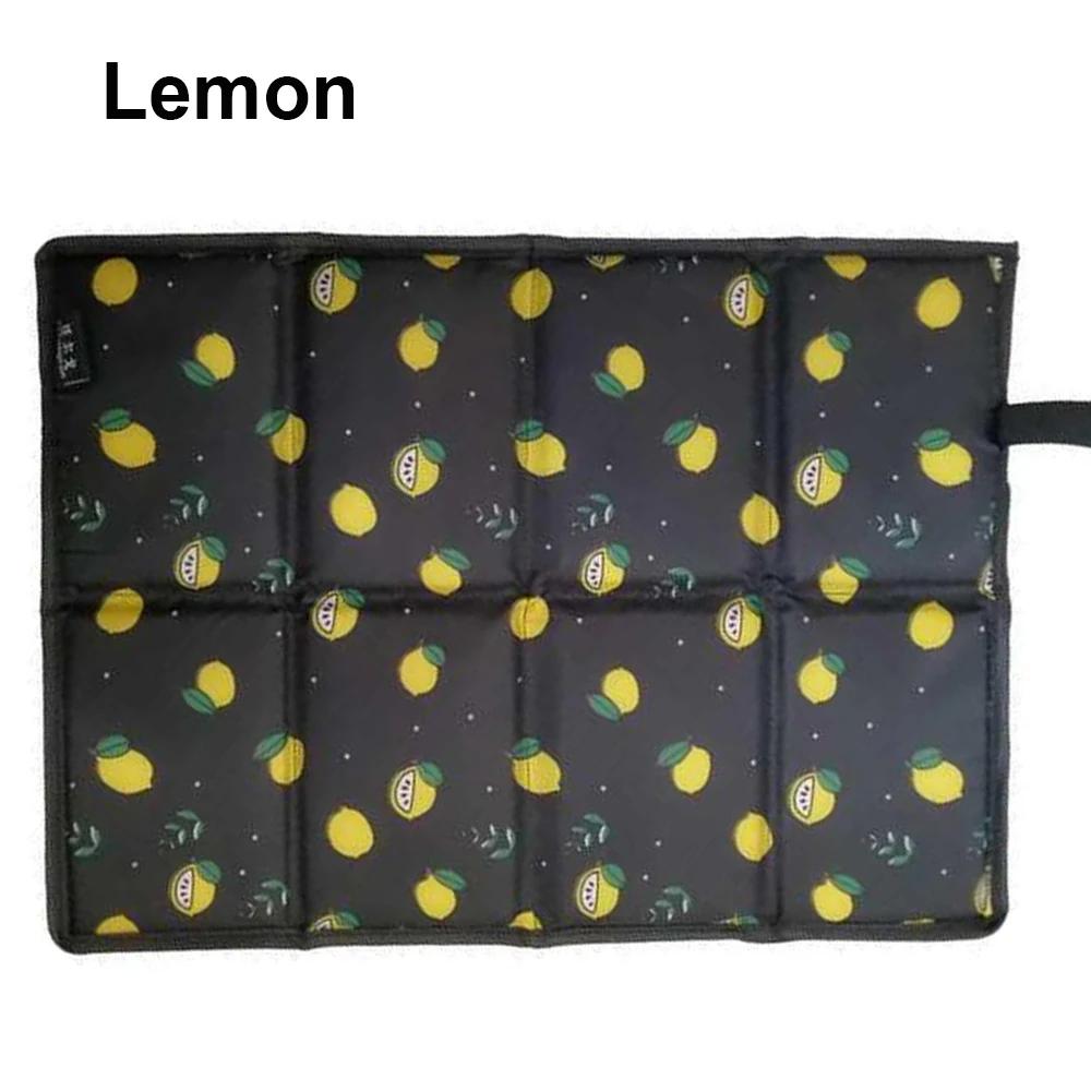 

Portable Folding Camping Mat Foam Sitting Pad Waterproof Oxford Cloth Beach Mat Prevent Dirty Hiking Small Picnic Seat Outdoor лимон