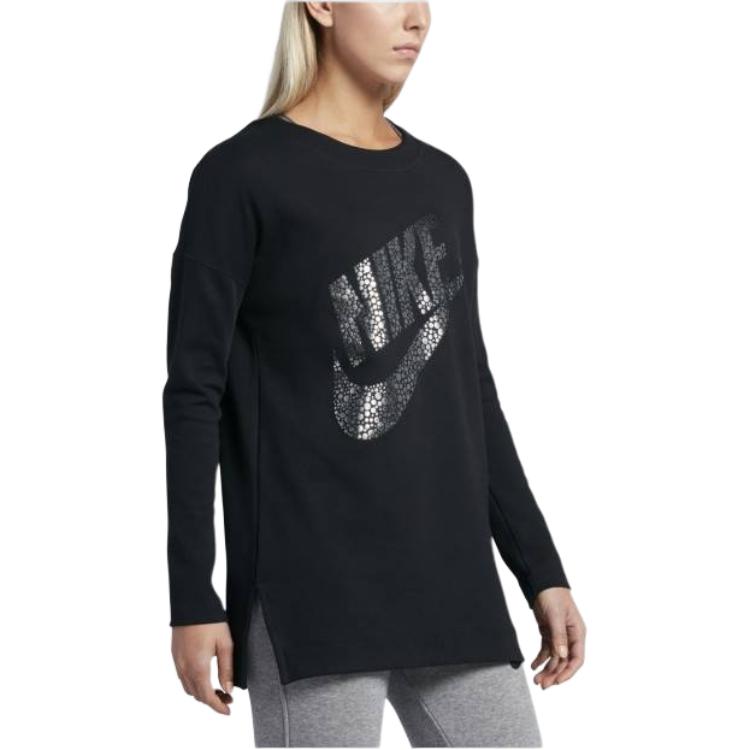 Nike Sweatshirts Women s Black Crew Neck Moderate 805248-010 M