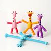 Suction Cup Light-Up Giraffe Toy Telescopic Educational Deformation Animal  Educational Play