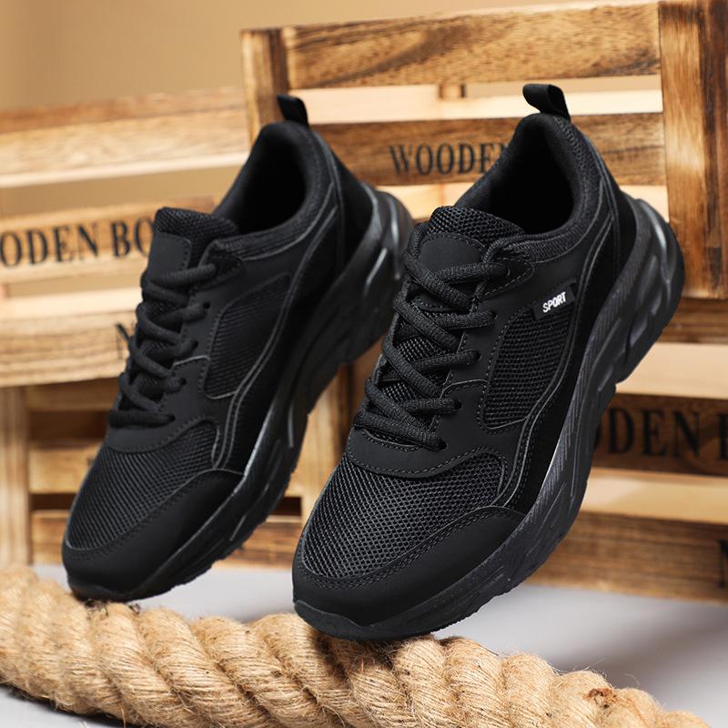 Summer Mesh Shoes Men's Shoes Hollow Breathable Large Size Lightweight Men's Casual Sports Mesh Running Shoes