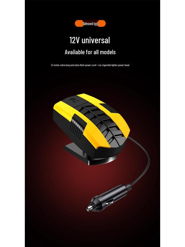 12V Car Heater & Defogger with Hot/Cold Settings for Defrosting Snow
