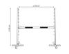 Jumping obstacle for Hobby Horse 120cm, blue beam