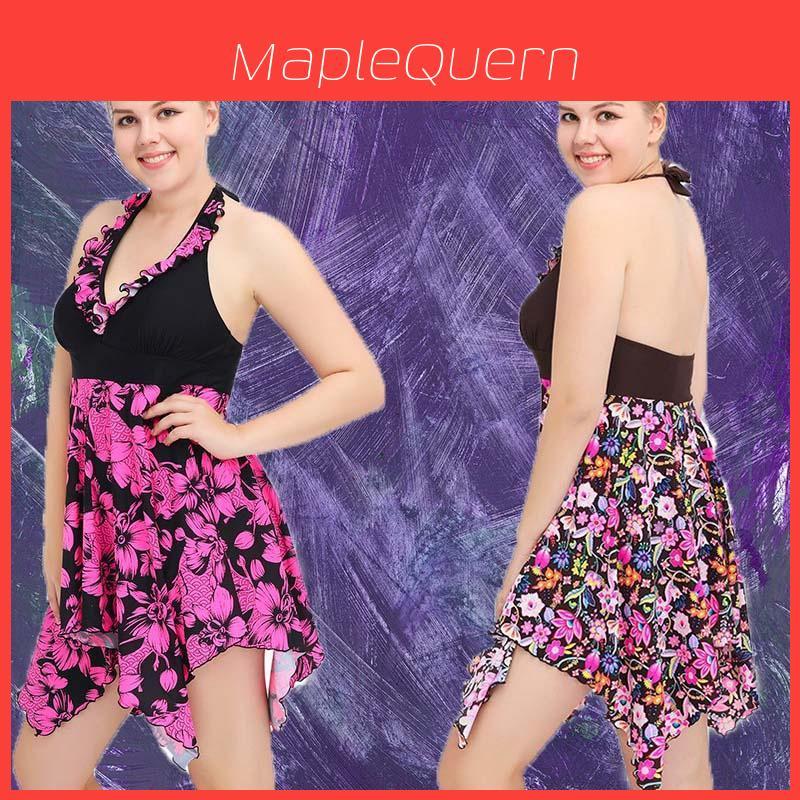Stylish New Women Sexy Fashion Plus Size Floral High Waist Swimsuit Dress For Elegant Swim Days
