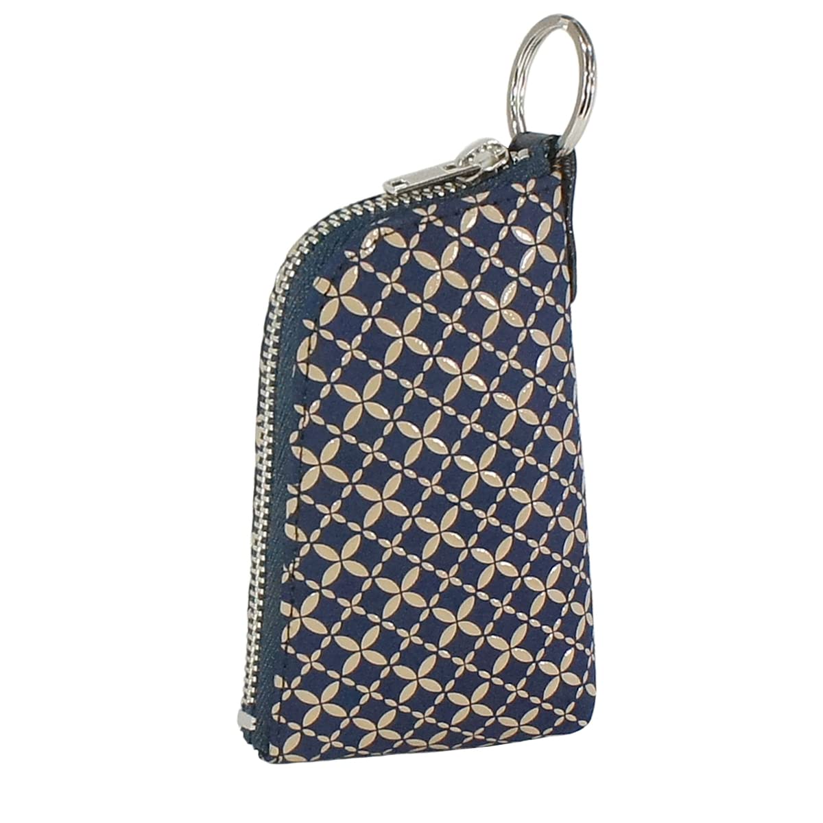 

Indenya Inden Key Case Navy Blue with White Shippo D, Deerskin, Lacquer, Pattern, 4707-14-179