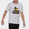 Adidas Star Wars Theme Print Sports Short Sleeve T-Shirt Men Tops White GS6223