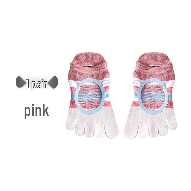 

Four Seasons Non-Slip Yoga Socks - Professional Pilates & Dance Toe Socks One Size розовый