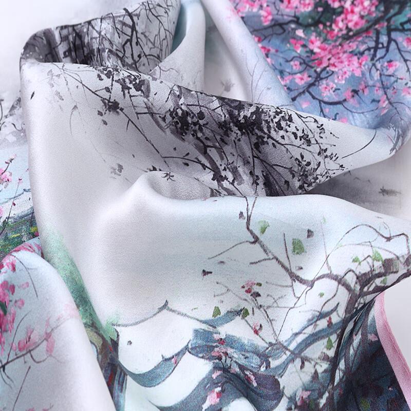 Hengyuanxiang Crepe Satin Silk Scarf