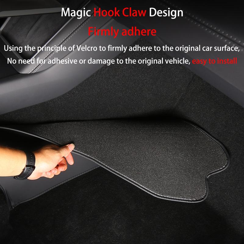 For Tesla Model Y Juniper 2025+ Center Console Two Side Panel Anti Kick Pad Protector Leather Sticker Foot Cover Car Accessories