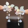 2pcs Chinese Women Hair Clips Flower Pearl Hairpin Vintage Hanfu Decor Barrettes Retro Wedding Headpiece Hair Jewelry Headdress