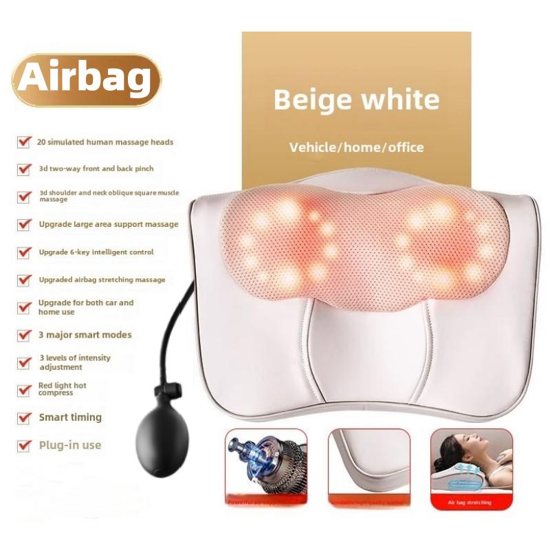 Fabrik Nackenmassagekissen Zervikaler Masseur Taille Rücken Schulter Shiatsu Kneten Multifunktional Heiße Kompresse Entspannung Geschenk