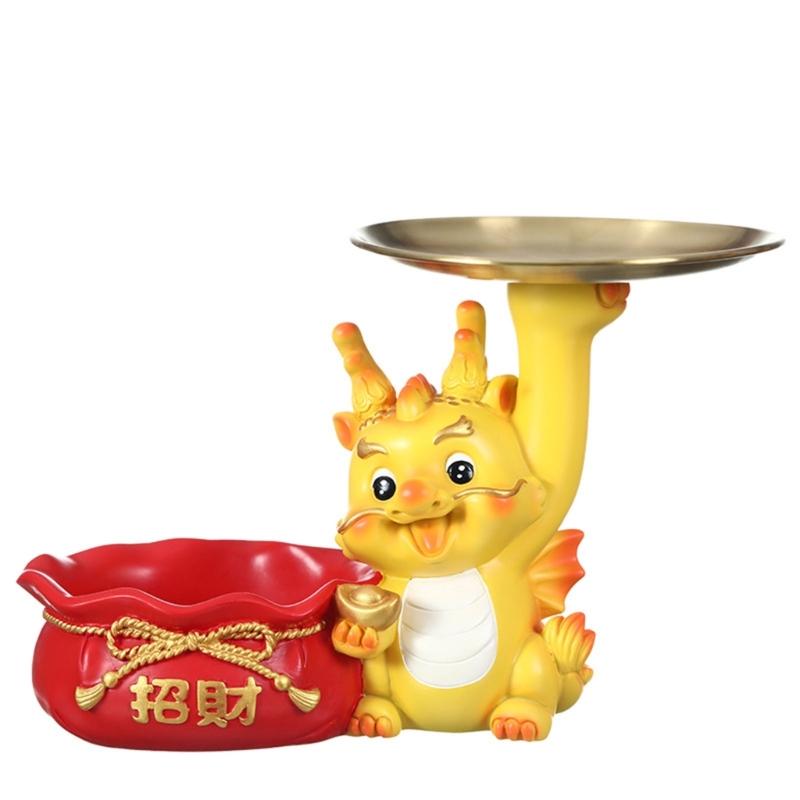 Desk Crafts Desktop Dragon Decor Resin Decorative Key Holder Money Jar Gift Resin Coins Storage BOX