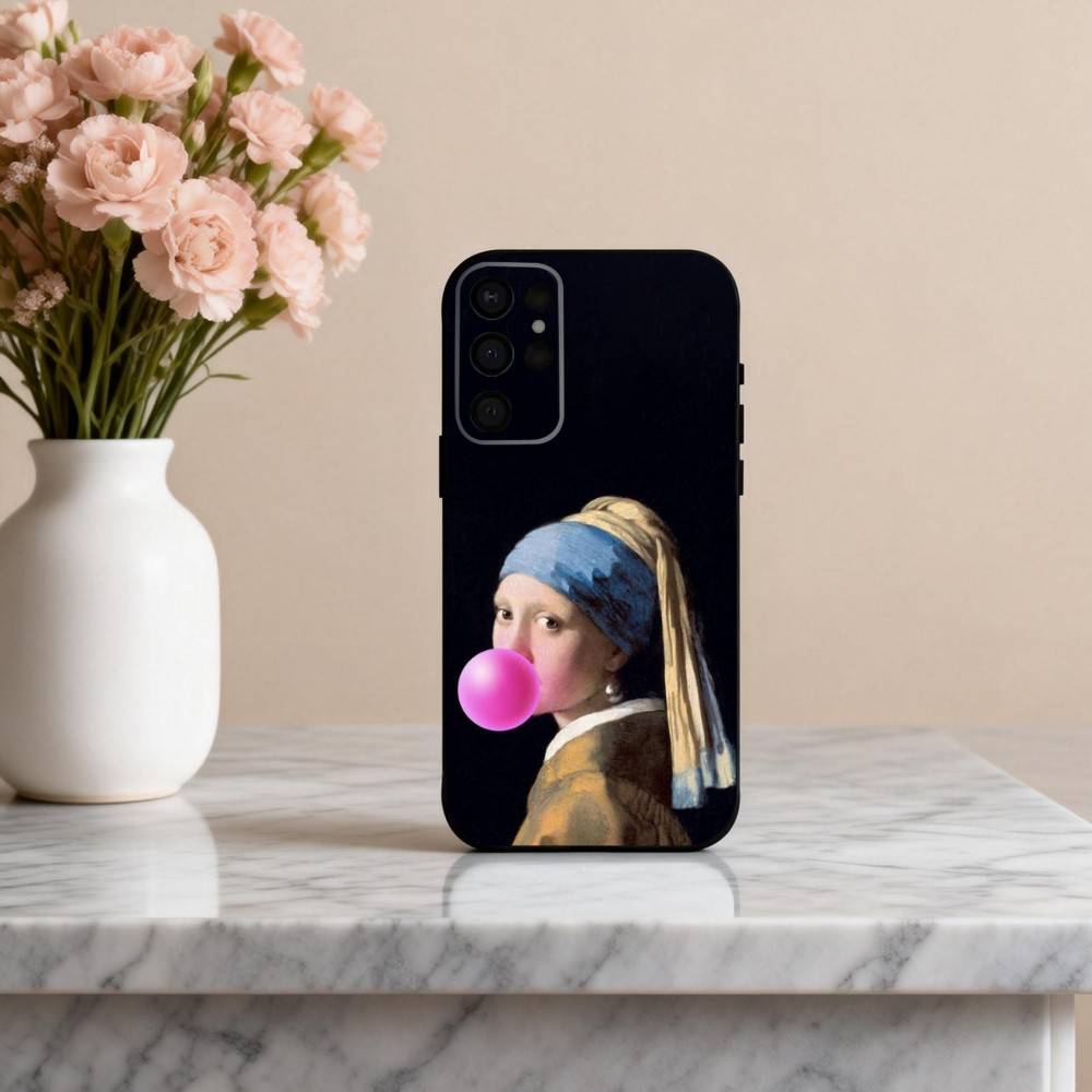 P-Painting A-Art V-Vermeer G-Girl Phone Case For Samsung S25,24,23,22,30,21,10,9,Ultra,Plus,Lite,FE,4,5 G Soft Black Case