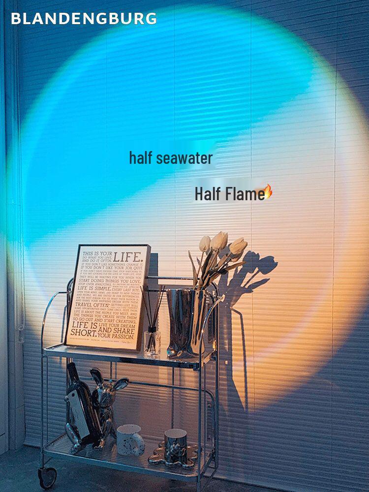 USB Rechargeable Sunset Lamp - Rainbow Projection Desk Light