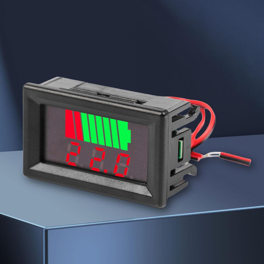 Car Battery Charge Level Indicator Capacity Meter Tester 12V 24V 36V 48V 60V 72V Battery Monitor Auto Identify