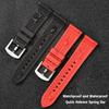 Quick Release Watch Band 18mm 19mm 20mm 21mm 22mm 24mm Silicone Rubber Strap Watchband Brown Orange Black Waterproof