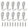 Space Saving Stainless Steel Hook 10 Pack Rusts Resistant Hook Ideal For Mounting On Walls Door And Cabinets