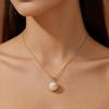 Elegant Simulated Pearl Women Pendant Necklace for Engagement Party Charming Accessories Fashion Daily Versatile Jewelry
