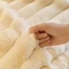 Fluffy Warm Stipe Flannel Soft Sofa Towel, Solid Colour multiuse Sofa Leisure Nap Blanket for Living Room Couch Cover