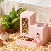Automatic Hamster Feeder 3 In 1 Food And Water Dispenser 3-Cell Feeding Station with 125ml Bottle for Home Bunny Ferrets Small Animal