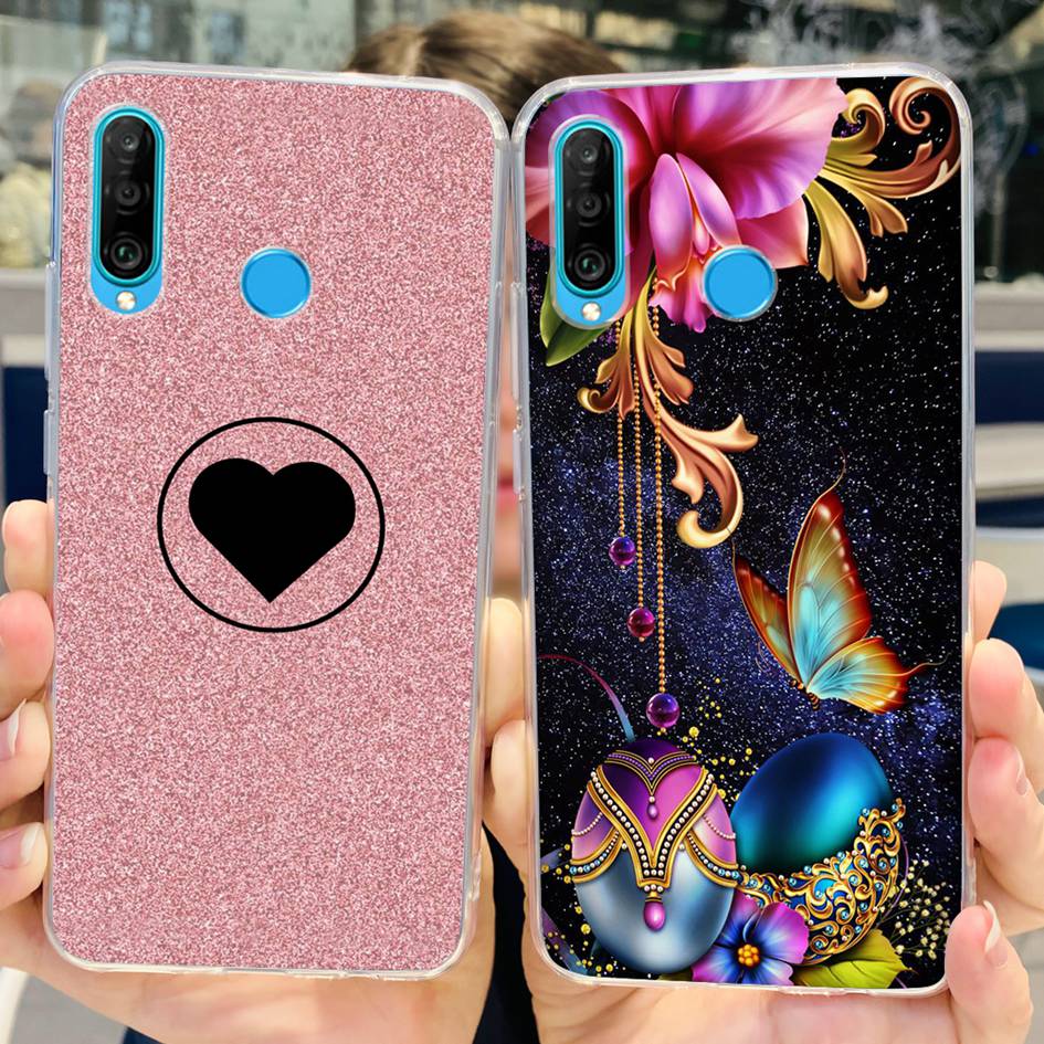 For Huawei P30 Lite Case MAR-LX1M MAR-L21A MAR-LX1A Cute Astronaut Cover Clear Silicone Bumper For Huawei P30 Pro Lite P 30 Capa