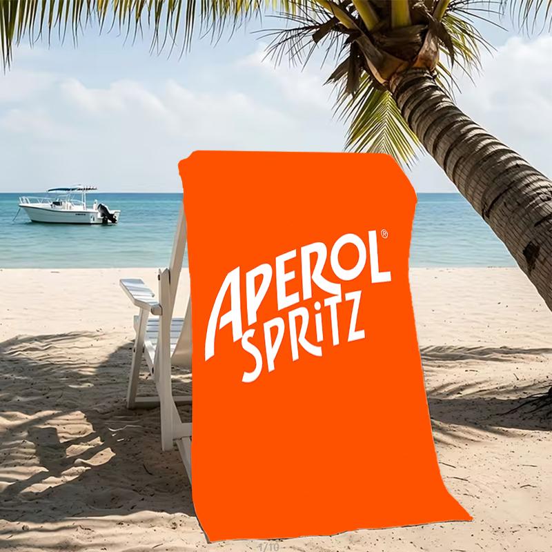 Beach Towel with Aperol Spritz Pattern - Soft,absorbent,machine Washable Lightweight&Modern,swimming,Travel Essentials