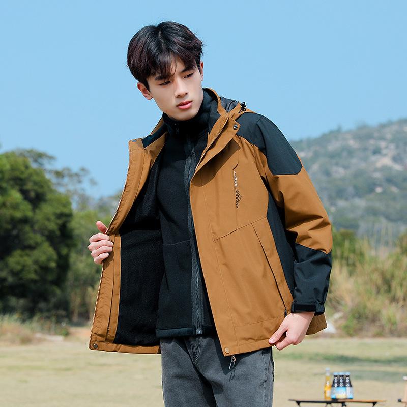 Unisex 2023 Winter 3-in-1 Detachable Outdoor Windproof Mountaineering Jacket 5XL