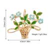 1Pc Retro Creative Flower Basket Brooch Art Fresh Pin Personalized Art Jewelry Accessories Clothing Bag Decoration Gift Trend
