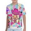 Toca Life World Tricouri Copii Vară Casual Gât Rotund Băieți Îmbrăcăminte Copii Distractiv Imprimeu Cartoon 3D băieți/fete Tricouri cu Gât Rotund Tricou Animație 3D