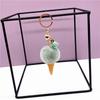 Ice Cream Keychain Cute Bag Cartoon Plush Pendant Cone Car Key Chain Ring Hairball Creative Gift