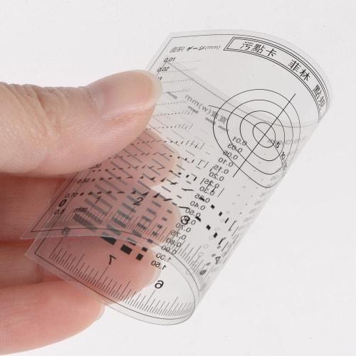 uxcell High-Precision SEC Size Estimation Chart, 8cm 0.2mm Coverage Transparency Defect Detection Film Ruler for Measuring Diameter Area and Line Widt