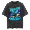 Vintage Washed Bombardiro Crocodilo T Shirt Funny Plane Bomber Crocodile Meme T-shirts Men Women Gothic Casual Humor T Shirts