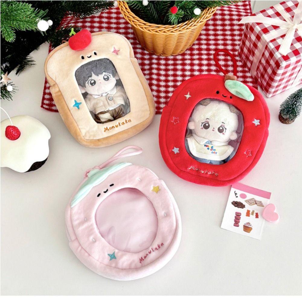 Dustproof Doll Display Bag Transparent Portable Data Cable Storage Bag Backpack Pendant Cartoon Doll Display Box
