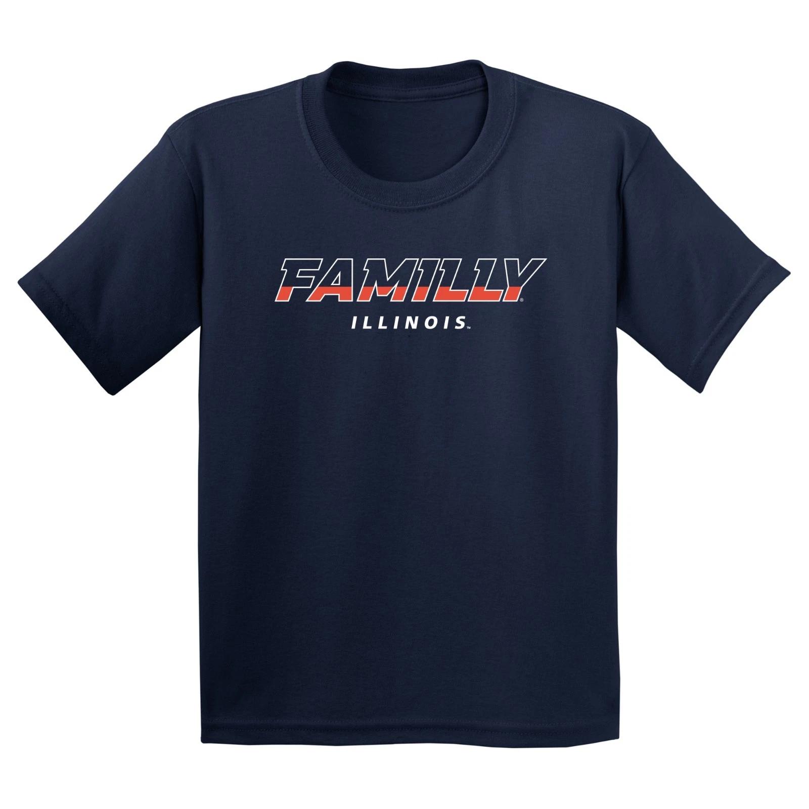 Illinois FAMILLY Youth T-Shirt - Navy XL