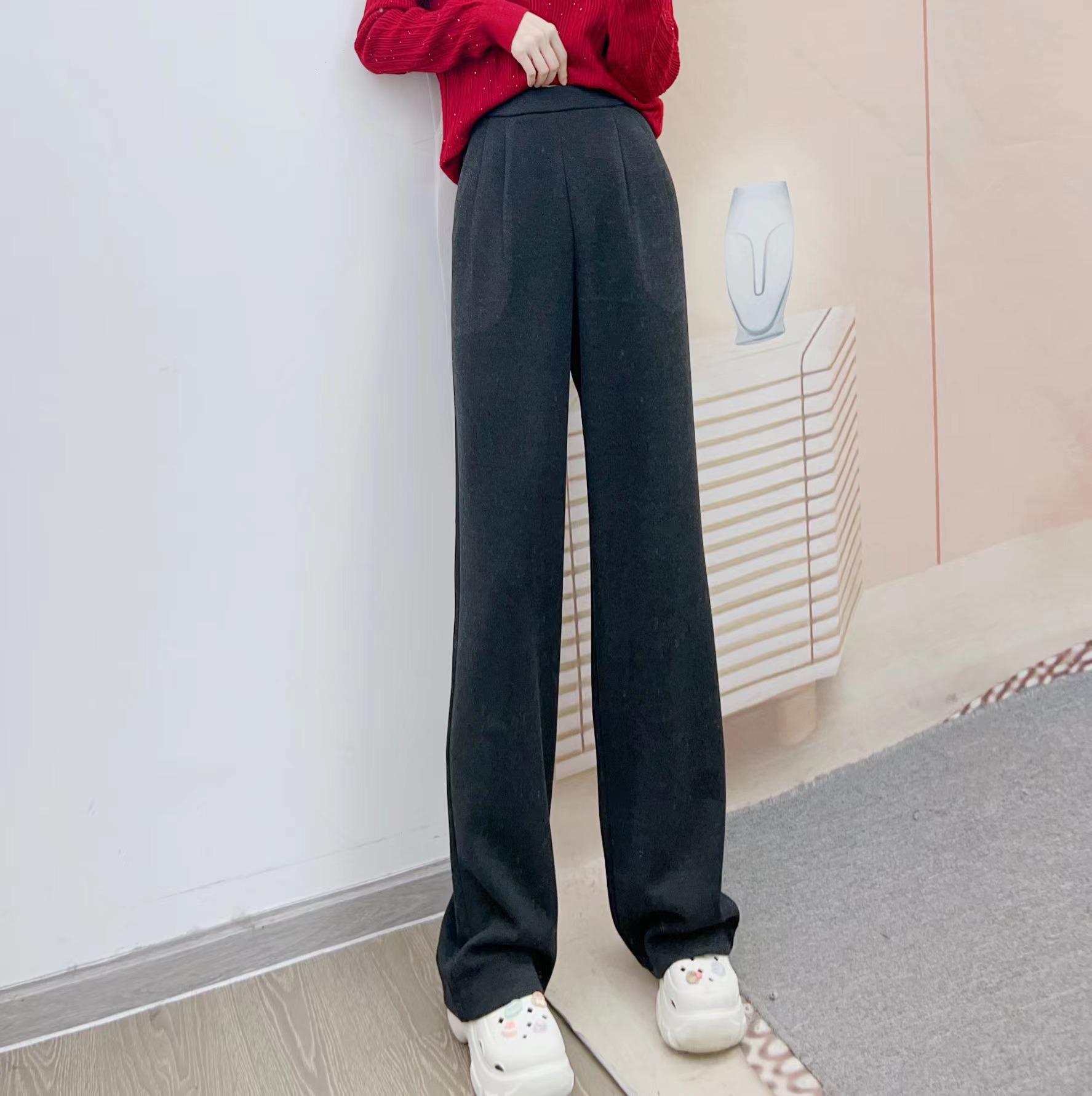 Spring 2026 Fashionable High-Waisted Casual Wide-Leg Pants 671 Size 24