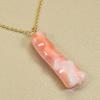 [Sansui] Garnet Coral Pink Branch Pendant Necklace (Undyed)