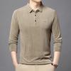 Herbst Langarm Poloshirt Herren Reverskragen Lässig Mode Vielseitiges T-Shirt Mittleren Alters & Junges Oberteil