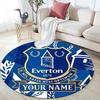 Custom Name Everton2 Round Area Rug,Carpet Rug for Living Room Bedroom Sofa Playroom Decor,Non-slip Floor Mat
