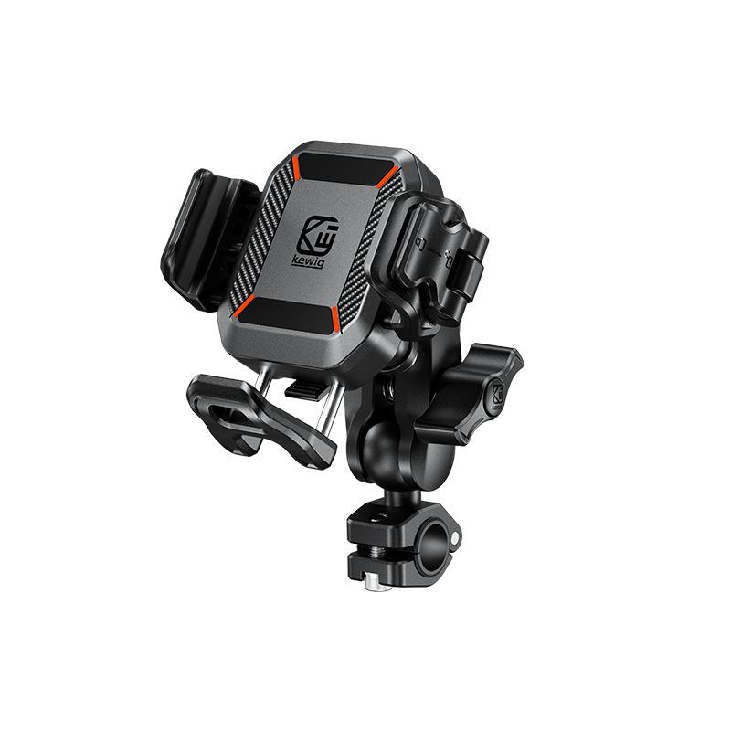 Motorcycle Wireless USB C Phone Holder Anti-Vibration Crossbar Phone Mount for 5.2"-7.2" Phones Works with 12-24V Motobike