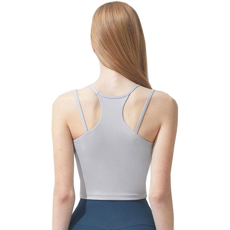 New Yoga Clothes with Chest Pad Women's Outwear Running Sports Pilates Tops Quick-Drying Sleeveless Gym Vest