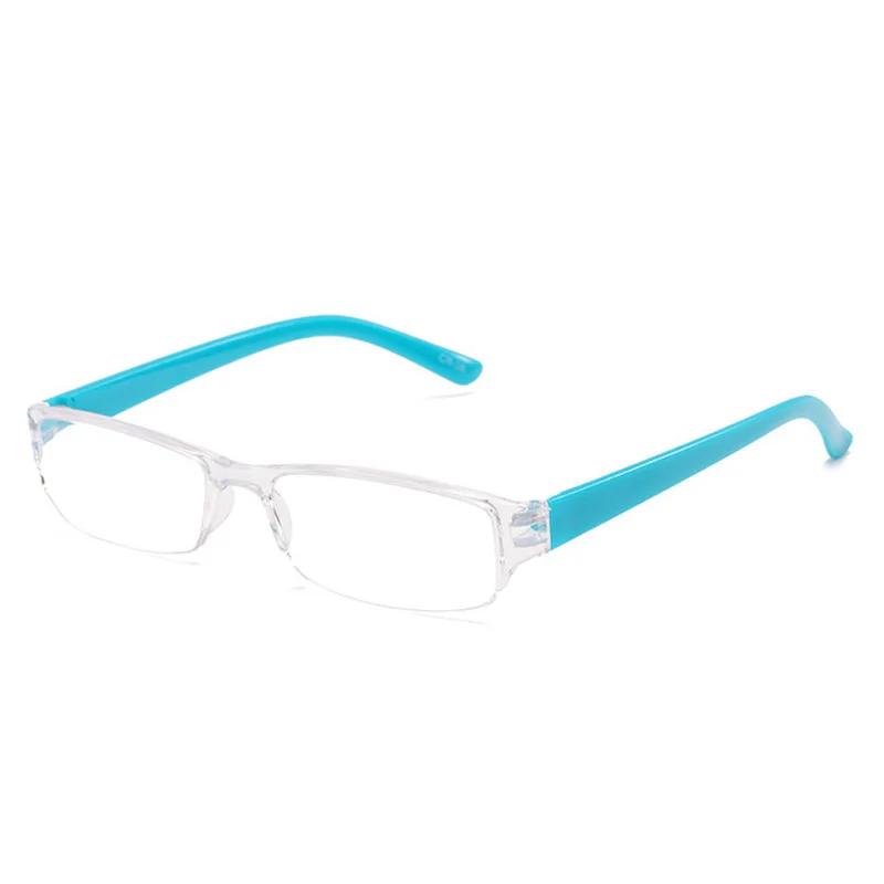 Unisex Ultralight Transparent Silver Resin Lens Plastic Colorful Frame Mirror Eyewear Reading Glasses Presbyopic Glasses