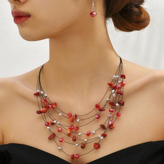 Orecchini Pendenti Argento – Lunghe Catenine Con Perle – Anallergici – Leggeri – In Scatola Regalo Rosa